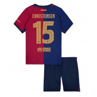 Dječji Nogometni Dres Barcelona Andreas Christensen #15 Domaci 2024-25 Kratak Rukav (+ Kratke hlače)